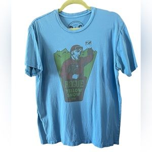 Palmer Cash Rogue Brewery Yellow Snow IPA Graphic Short Sleeve Tee Size Large